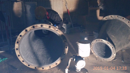 脫硫襯膠管道滲漏修復 脫硫襯膠管道滲漏修復