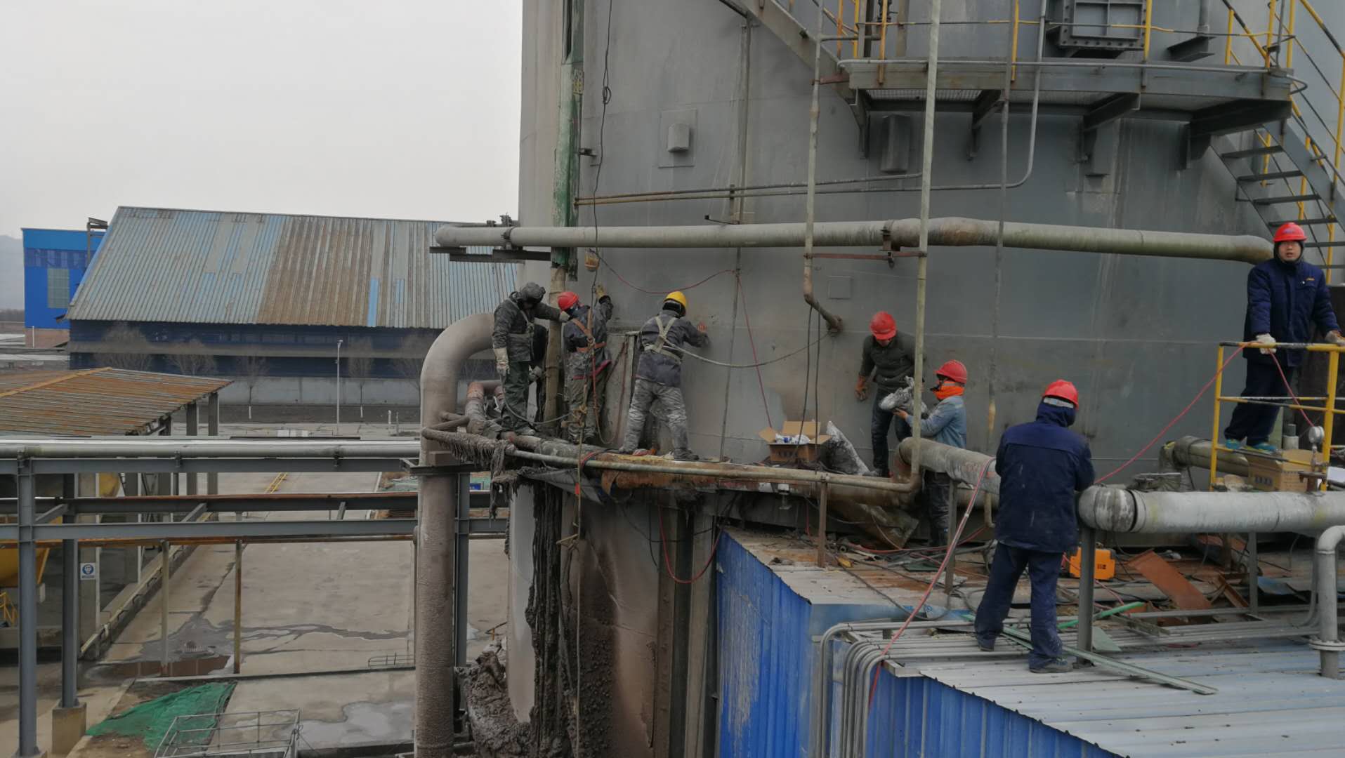 脫硫塔防腐失效滲漏 脫硫塔防腐失效滲漏